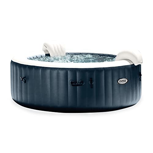 Intex 28431EP PureSpa Plus 85 Inch Diameter 6 Person Portable Inflatable Hot Tub Spa with 170 Bubble Jets