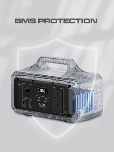 VDL Portable Power Station 800W/510Wh, Lightweight Li-ion Battery Backup