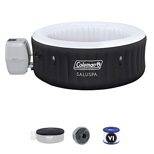 Coleman SaluSpa 2 to 4 Person Inflatable Round Outdoor Hot Tub Spa with 60 Soothing AirJets