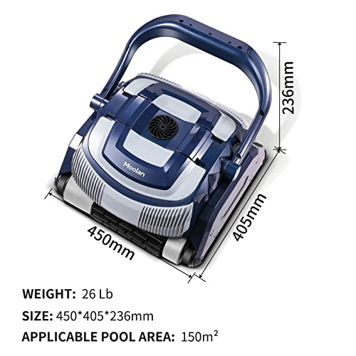 Moolan T1 Robotic Pool Vacuum Cleaner for In-Ground Pools up to 50 Feet