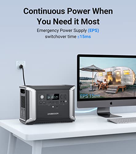 Dabbsson Portable Power Station DBS2300, 2330Wh EV Semi-solid State LiFePO4 Home Battery Backup