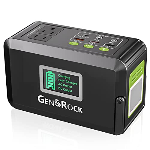 GENSROCK 120W Portable Power Station, 88Wh Outdoor Solar Generator