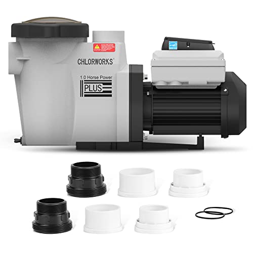 CHLORWORKS Variable Speed Pool Pump Inground - with Filter Basket for Inground Pools