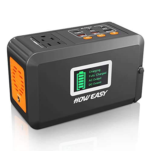 HOWEASY 120W Portable Power Station, 88WH Solar Generator