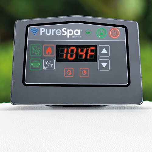 Intex 28439EP PureSpa Plus 77 Inch Diameter 4 Person Portable Inflatable Hot Tub Spa