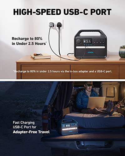 Anker 535 Portable Power Station, 512Wh Portable Generator