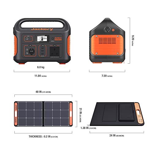 Jackery Solar Generator 500, 518WH Power Station with SolarSaga100W Solar Panel