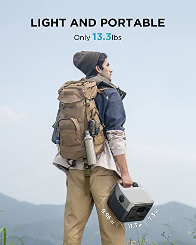 EF ECOFLOW Portable Power Station RIVER 2 Max, 512Wh LiFePO4 Battery/ 1 Hour Fast Charging