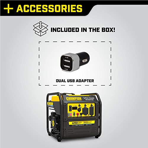 Champion Power Equipment 200954 4250-Watt RV Ready Open Frame Inverter Generator