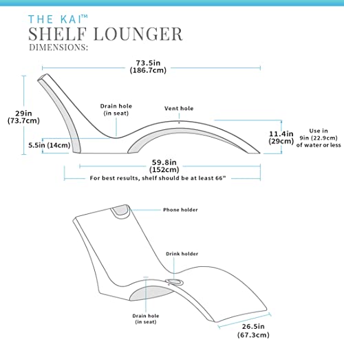 Floating Luxuries Kai Shelf Lounger, in-Pool, Use in Pools with Shelves Up to 9 Inches Deep
