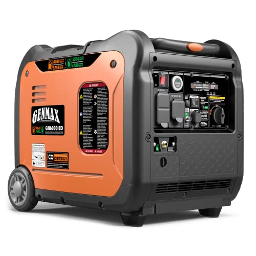 GENMAX Portable Inverter Generator, 6000W Super Quiet Gas Propane Powered Engine
