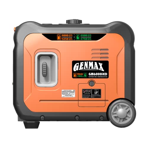 GENMAX Portable Inverter Generator, 6000W Super Quiet Gas Propane Powered Engine