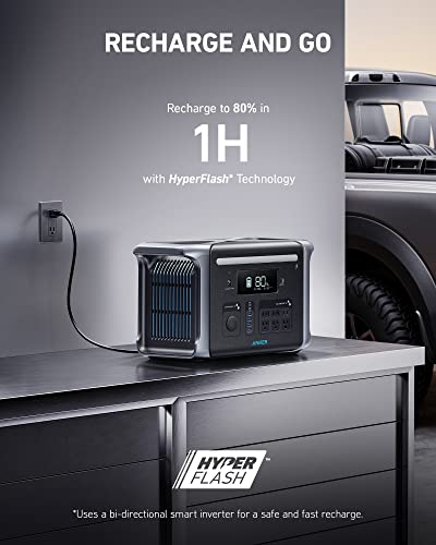 Anker SOLIX F1200 Portable Power Station, PowerHouse 757, 1500W Solar Generator