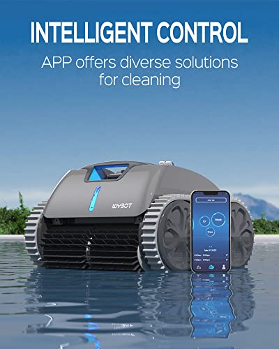 WYBOT Ultimate Cordless Robotic Pool Cleaner with App Setting, Lasts 180Mins