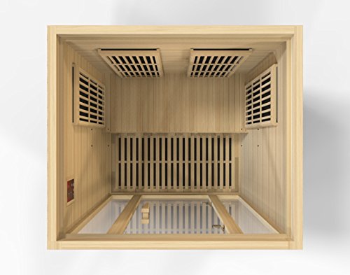 BOTARO Maxxus Saunas MX-J206-01 Seattle Carbon Far Infrared Sauna for 2 Persons