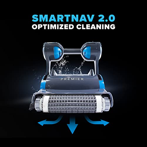 Dolphin Premier Robotic Pool Cleaner with Powerful Dual Scrubbing Brushes and Multiple Filter Options