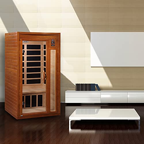 Dynamic Barcelona 1 to 2 Person Hemlock Wood Low EMF FAR Infrared Sauna For Home