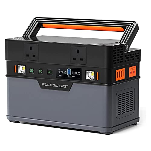 ALLPOWERS Portable Power Station, 606Wh MPPT Solar Generator