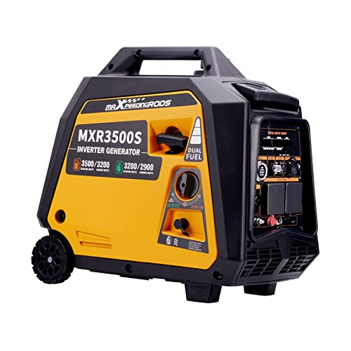 maXpeedingrods 3500W Petrol Inverter Generator Dual Fuel 4-Stroke Electric Start Generator