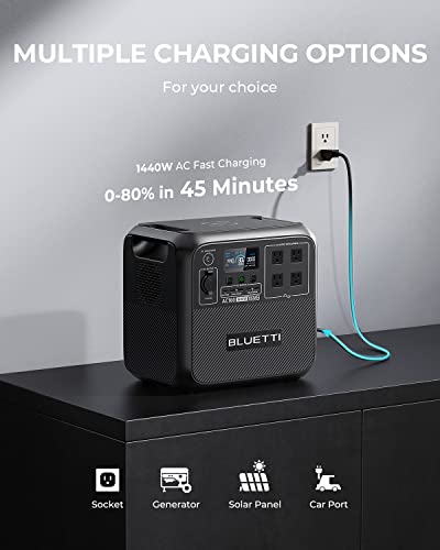 BLUETTI Portable Power Station AC180, 1152Wh LiFePO4 Battery Backup