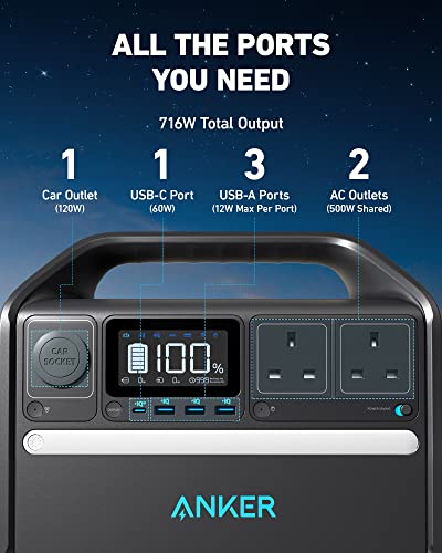 Anker 535 Portable Power Station, 512Wh Portable Generator
