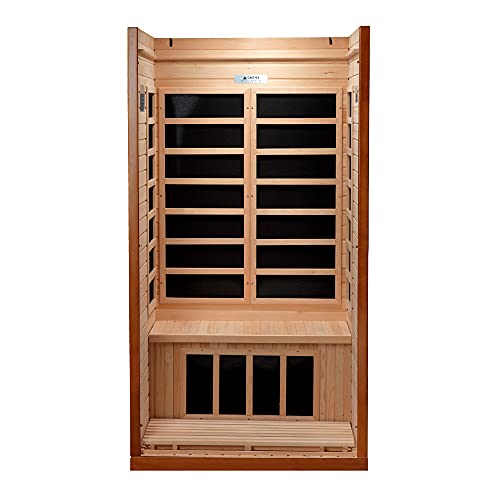 Dynamic Barcelona 1 to 2 Person Hemlock Wood Low EMF FAR Infrared Sauna For Home