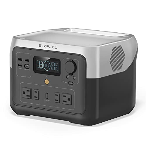 EF ECOFLOW Portable Power Station RIVER 2 Max, 512Wh LiFePO4 Battery/ 1 Hour Fast Charging