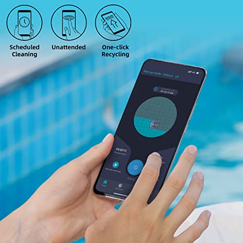 Chasing CM600 Robotic Pool Cleaner, Pool Vacuum Support Different Shape’s Pool Up to 300m²