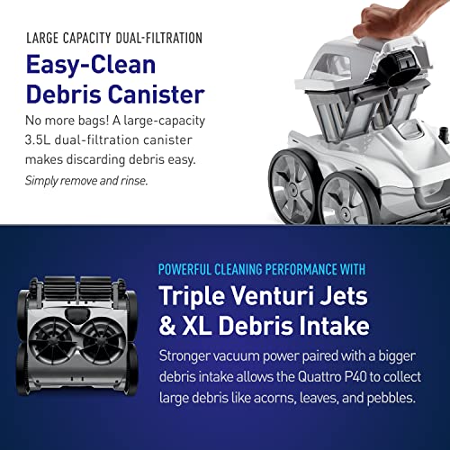 Polaris Quattro P40 Pressure Side Pool Cleaner for All In-Ground Pool Surfaces