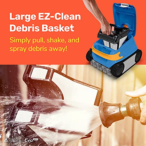 Aqua Products Evo502 Robotic Pool Cleaner, Automatic Vacuum for Inground Pools up to 40ft