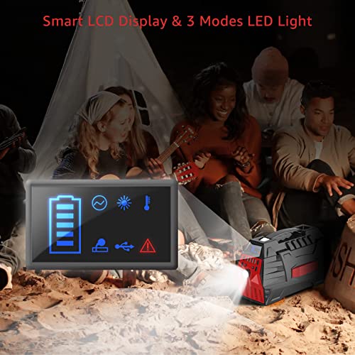 500W Portable Power Station, 296Wh Solar Generator Backup Battery