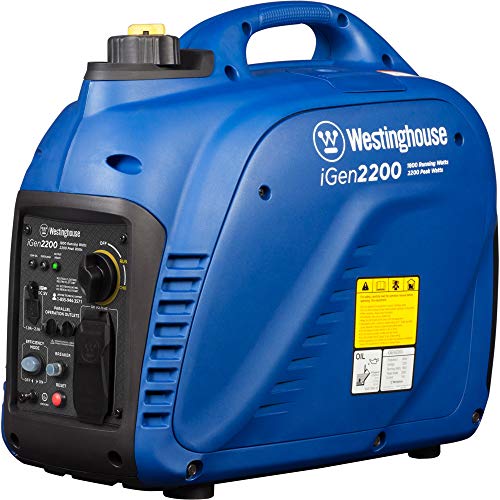 Westinghouse Outdoor Power Equipment 2200 Peak Watt Super Quiet & Lightweight