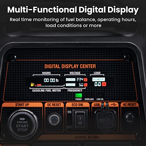 maXpeedingrods 3500W Petrol Inverter Generator Dual Fuel 4-Stroke Electric Start Generator