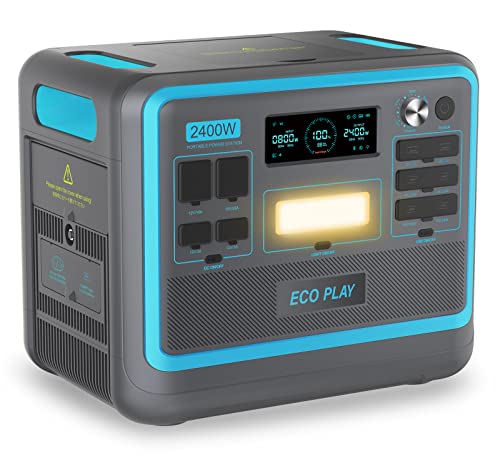Portable Power Station 2400W (Peak 4800W), Eco Play Power Station