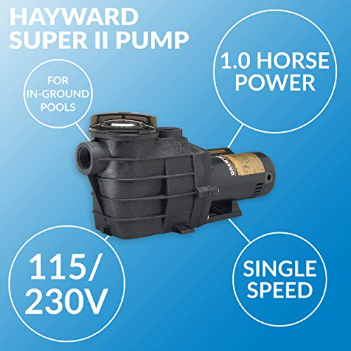 Hayward W3SP3007X10AZ Super II Pool Pump, 1 HP