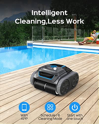 WYBOT High-end Cordless Wall Climbing Robotic Pool Cleaner with APP Mode