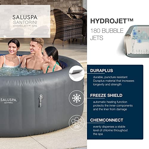 Bestway Santorini SaluSpa HydroJet Pro 5-7 Person Inflatable Hot Tub Spa
