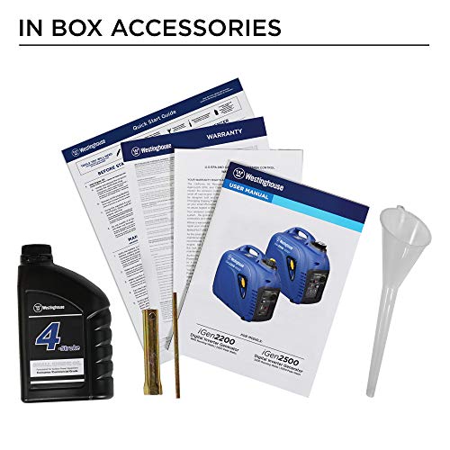 Westinghouse Outdoor Power Equipment 2200 Peak Watt Super Quiet & Lightweight