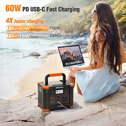 Portable Power Station 300W, GRECELL 288Wh Solar Generator