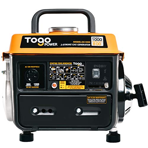 TogoPower Portable Generator, 1000W Gasoline Powered Generator