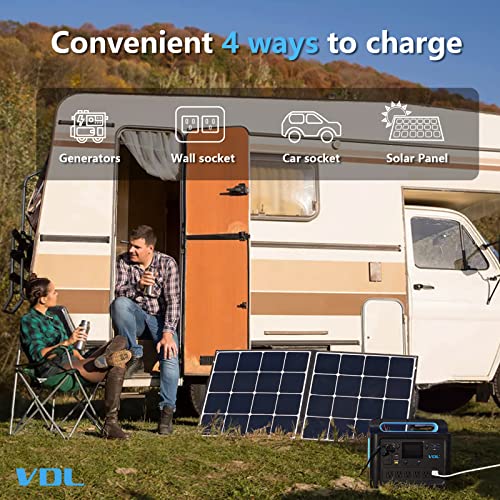Portable Power Station 1228Wh/1500W, VDL HS1500 LiFePO4 Solar Generator