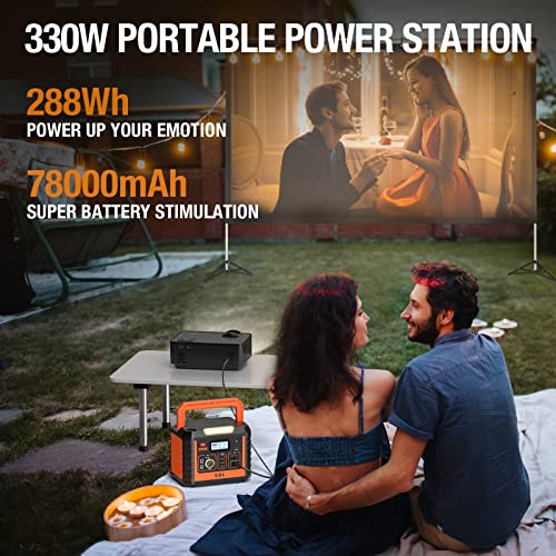 EBL Portable Power Station 300, 110V/330W Pure Sine Wave Solar Generator
