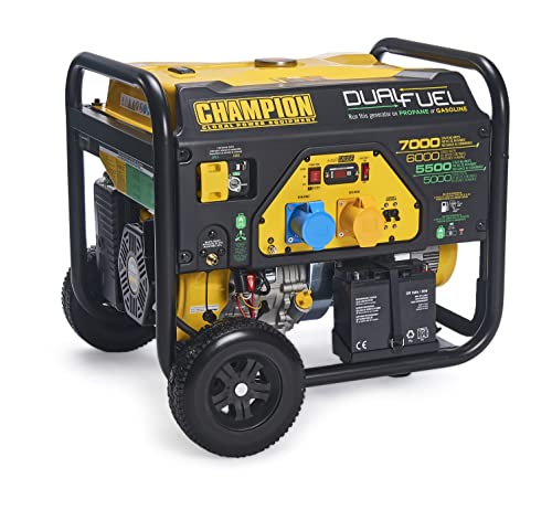 Champion Power Equipment CPG7500E2-DF 7000 Watt LPG Dual Fuel Portable Frame Generator
