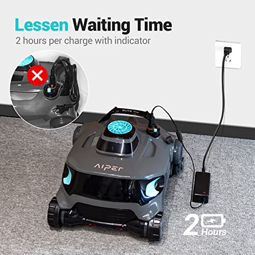 (2023 New) AIPER Elite Pro Cordless Robotic Pool Cleaner, Wall-Climbing Automatic Pool Vacuum Cleaner