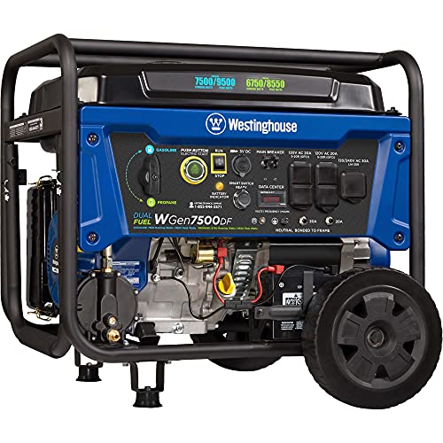 Westinghouse Outdoor Power Equipment 9500 Peak Watt Dual Fuel Home Backup Portable Generator