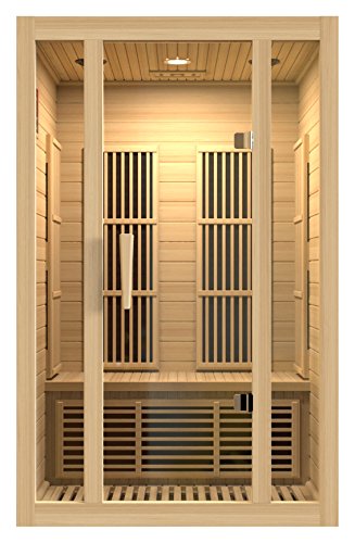 BOTARO Maxxus Saunas MX-J206-01 Seattle Carbon Far Infrared Sauna for 2 Persons