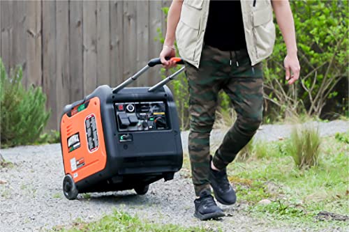 GENMAX Portable Inverter Generator, 6000W Super Quiet Gas Propane Powered Engine