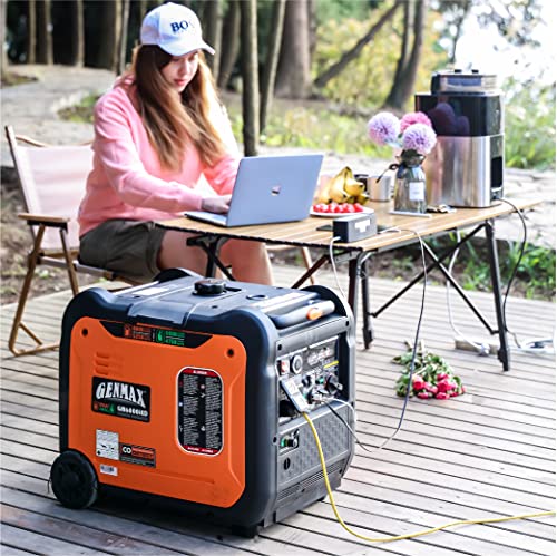 GENMAX Portable Inverter Generator, 6000W Super Quiet Gas Propane Powered Engine