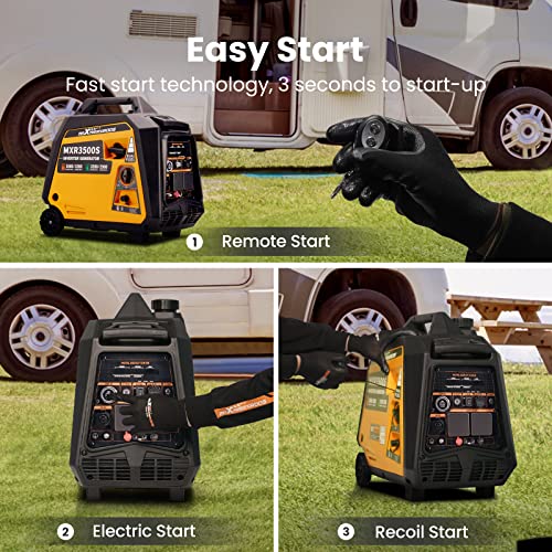 maXpeedingrods 3500W Petrol Inverter Generator Dual Fuel 4-Stroke Electric Start Generator