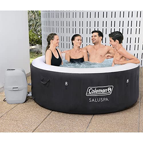 Coleman SaluSpa 2 to 4 Person Inflatable Round Outdoor Hot Tub Spa with 60 Soothing AirJets